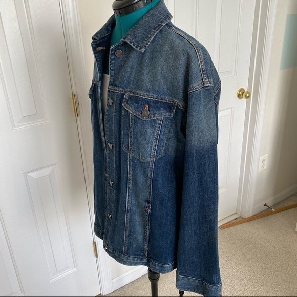 Express Womens Jean Jacket size Large - Picture 5 of 11